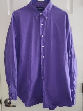 Ralph Lauren Men's Purple Button-Down Shirt